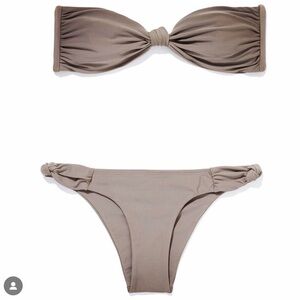 La Marée gray bandeau bikini